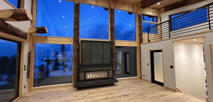 Warm, light-filled home interior with Highland window and door products